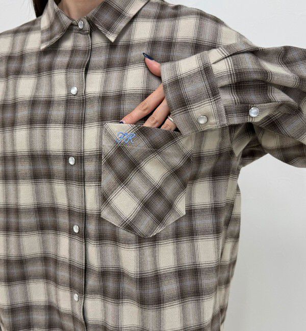 fredy emue「オンブレーチェックシャツブルゾン」|シャツ・ブラウス|