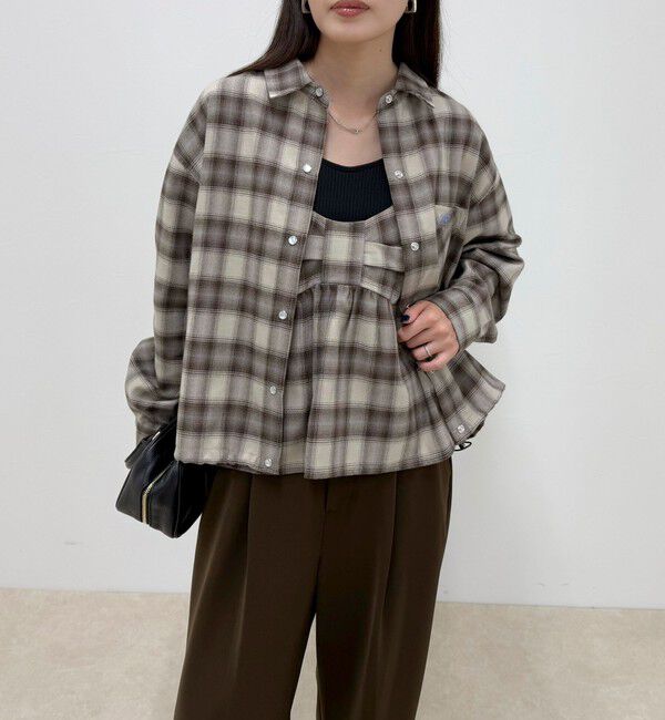 fredy emue「オンブレーチェックシャツブルゾン」|シャツ・ブラウス|