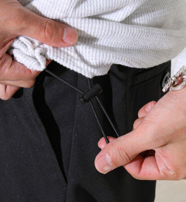 GLOSTER「【レイヤードに最適】起毛ワッフル 裾ドロストロンT」|Tシャツ・カットソー|