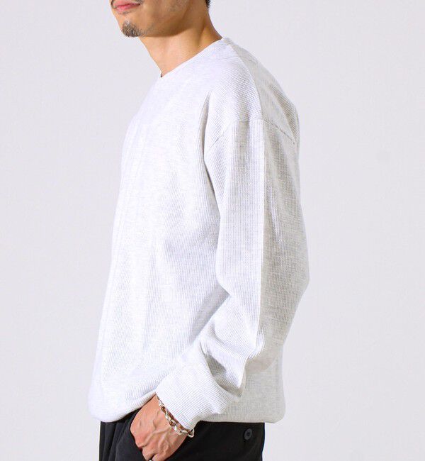 GLOSTER「【レイヤードに最適】起毛ワッフル 裾ドロストロンT」|Tシャツ・カットソー|