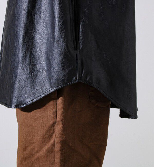 GLOSTER「【本革見え/3サイズ展開】UNISEX レザーシャウター フェイクレザーシャツ」|シャツ・ブラウス|
