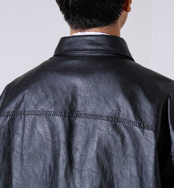GLOSTER「【本革見え/3サイズ展開】UNISEX レザーシャウター フェイクレザーシャツ」|シャツ・ブラウス|