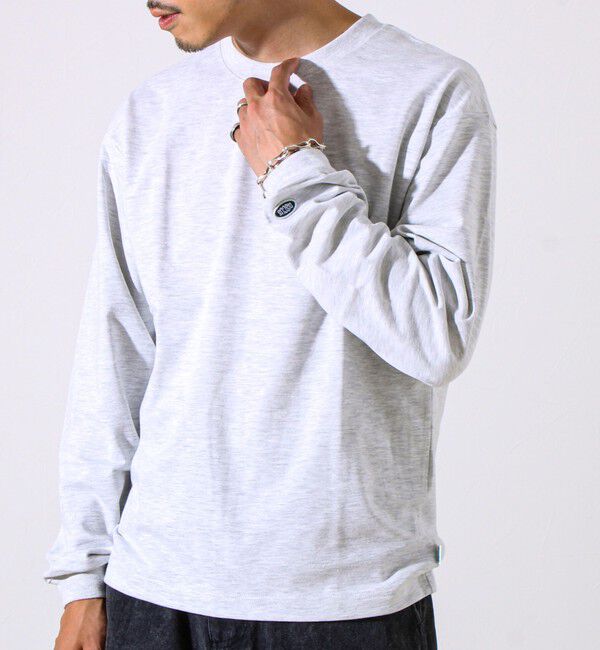 GLOSTER「【6色展開/UNISEX/ベーシック】【DISCUS】USA綿ブレンド ヘビーウエイトロンT」|Tシャツ・カットソー|ライトグレー