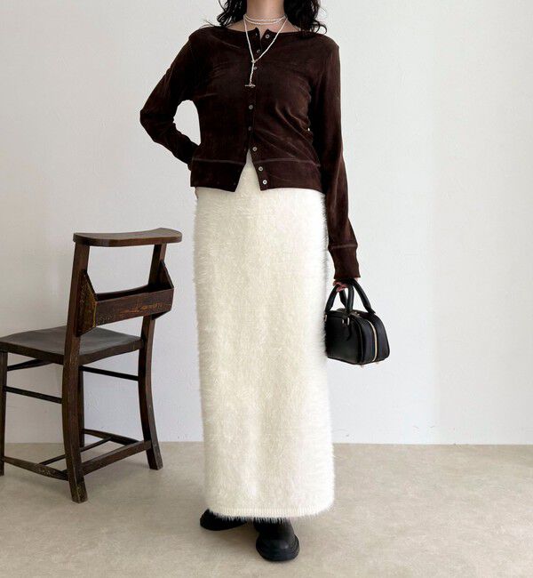 fredy emue「シャギーニットスカート」|タイト|