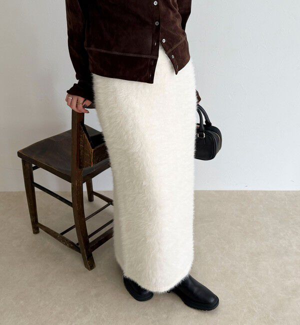 fredy emue「シャギーニットスカート」|タイト|