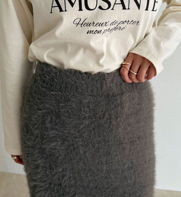 fredy emue「シャギーニットスカート」|タイト|