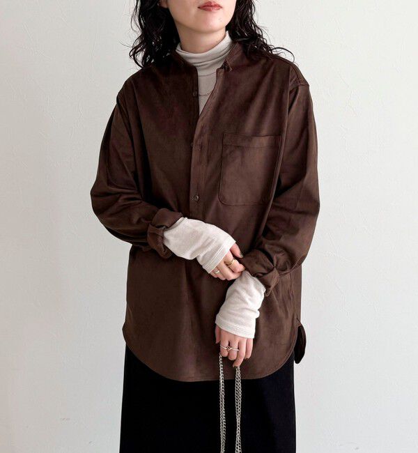 fredy emue「【LANCER CLOTHING CORPORATION】STANDCOLLAR SHIRTS SUEDE」|シャツ・ブラウス|