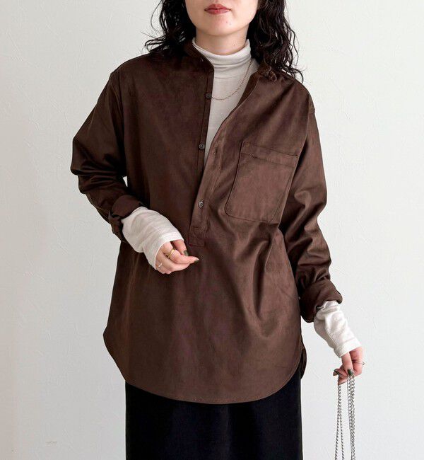 fredy emue「【LANCER CLOTHING CORPORATION】STANDCOLLAR SHIRTS SUEDE」|シャツ・ブラウス|