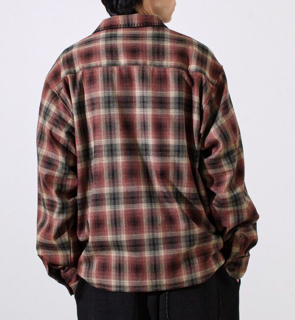 GLOSTER「【主役の1枚】TRオンブレチェック ブランケットステッチシャツ」|シャツ・ブラウス|