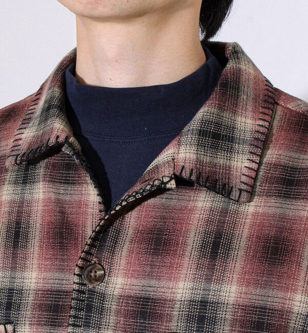 GLOSTER「【主役の1枚】TRオンブレチェック ブランケットステッチシャツ」|シャツ・ブラウス|