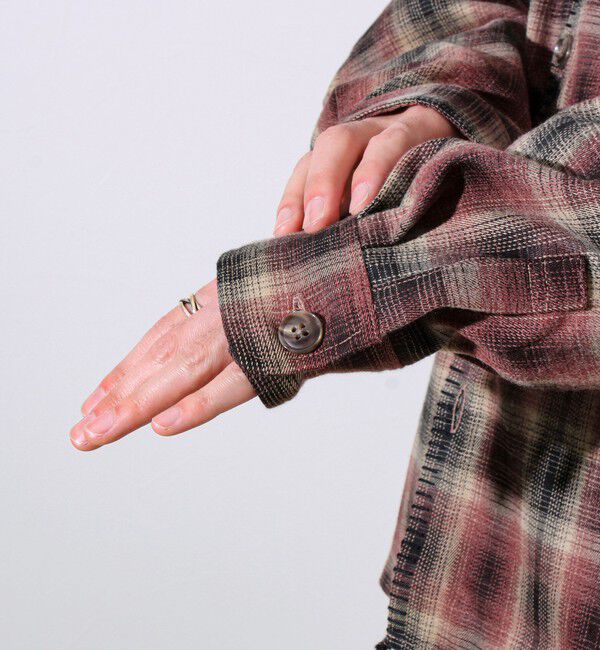 GLOSTER「【主役の1枚】TRオンブレチェック ブランケットステッチシャツ」|シャツ・ブラウス|