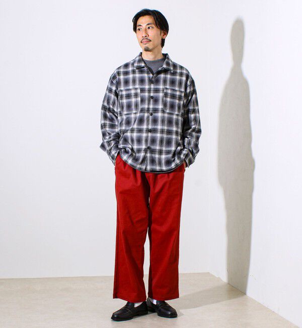 GLOSTER「【主役の1枚】TRオンブレチェック ブランケットステッチシャツ」|シャツ・ブラウス|