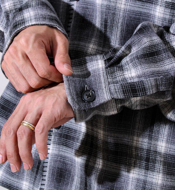 GLOSTER「【主役の1枚】TRオンブレチェック ブランケットステッチシャツ」|シャツ・ブラウス|