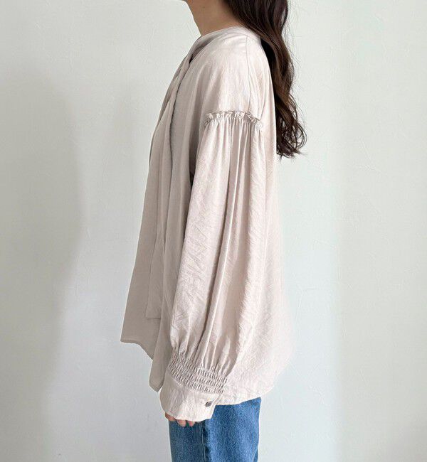 fredy emue「ボウタイギャザーブラウス」|シャツ・ブラウス|