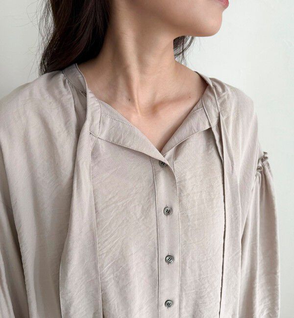 fredy emue「ボウタイギャザーブラウス」|シャツ・ブラウス|