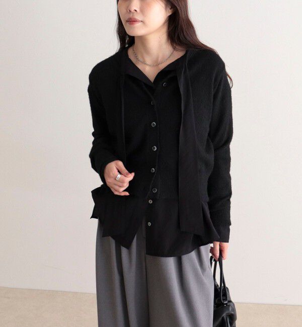 fredy emue「ボウタイギャザーブラウス」|シャツ・ブラウス|