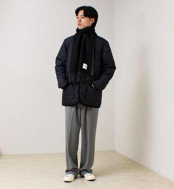 GLOSTER「【カシミヤブレンド】ウールリバーシブルソリッドマフラー」|マフラー|