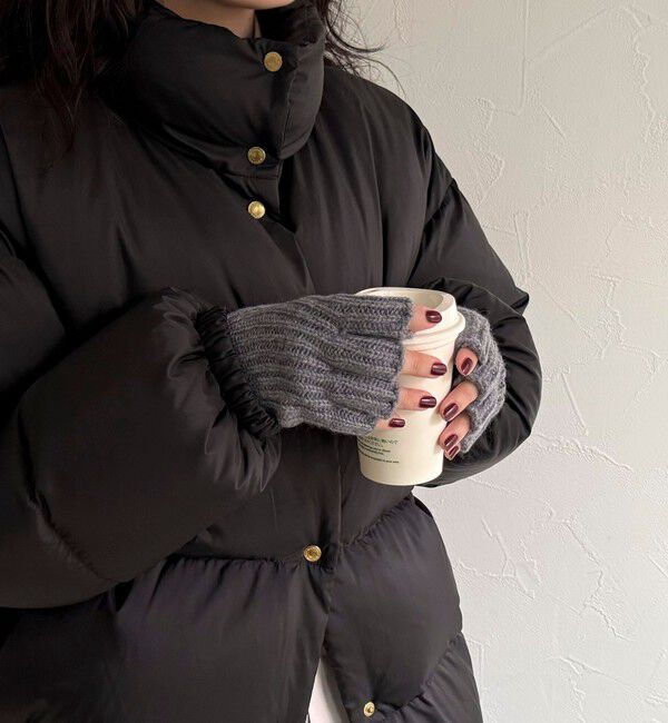 fredy emue「【William Brunton】カシミヤリブフィンガーレスグローブ」|手袋|