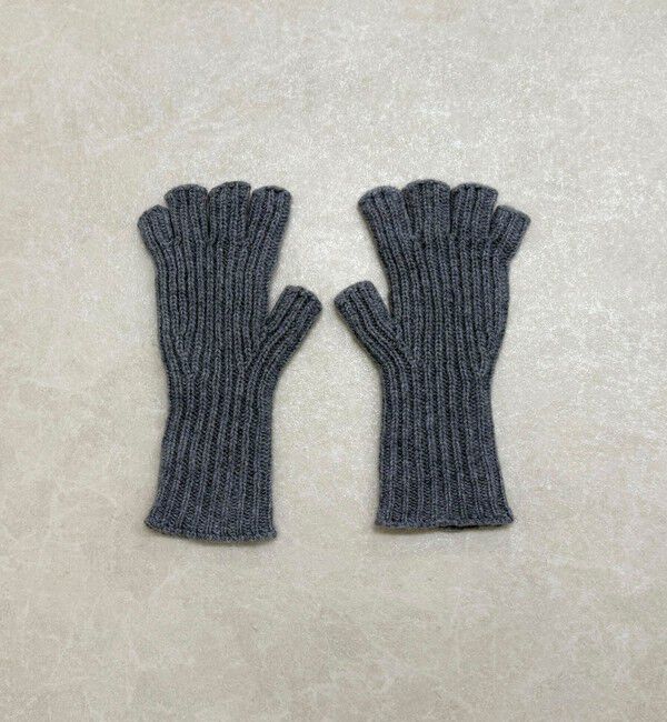 fredy emue「【William Brunton】カシミヤリブフィンガーレスグローブ」|手袋|