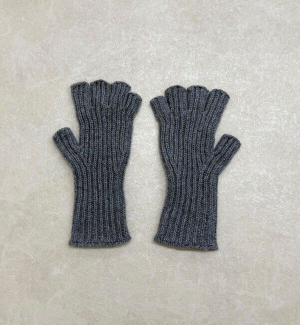 fredy emue「【William Brunton】カシミヤリブフィンガーレスグローブ」|手袋|