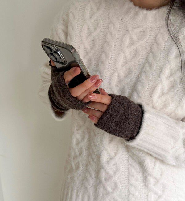 fredy emue「【COSY/コージー】ウールフィンガーレスグローブ」|手袋|