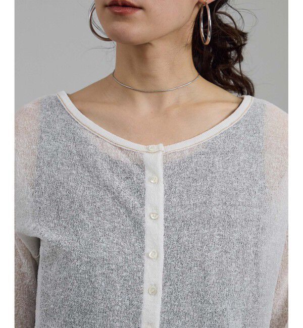 SALON adam et rope'「シアークレープ2WAYカーディガン」|カーディガン|