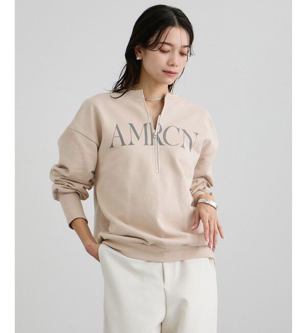 SALON adam et rope'「【Americana（アメリカーナ） for SALON】ロゴジップスウェット」|スウェット・ジャージ|