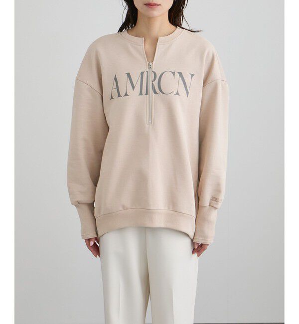 SALON adam et rope'「【Americana（アメリカーナ） for SALON】ロゴジップスウェット」|スウェット・ジャージ|