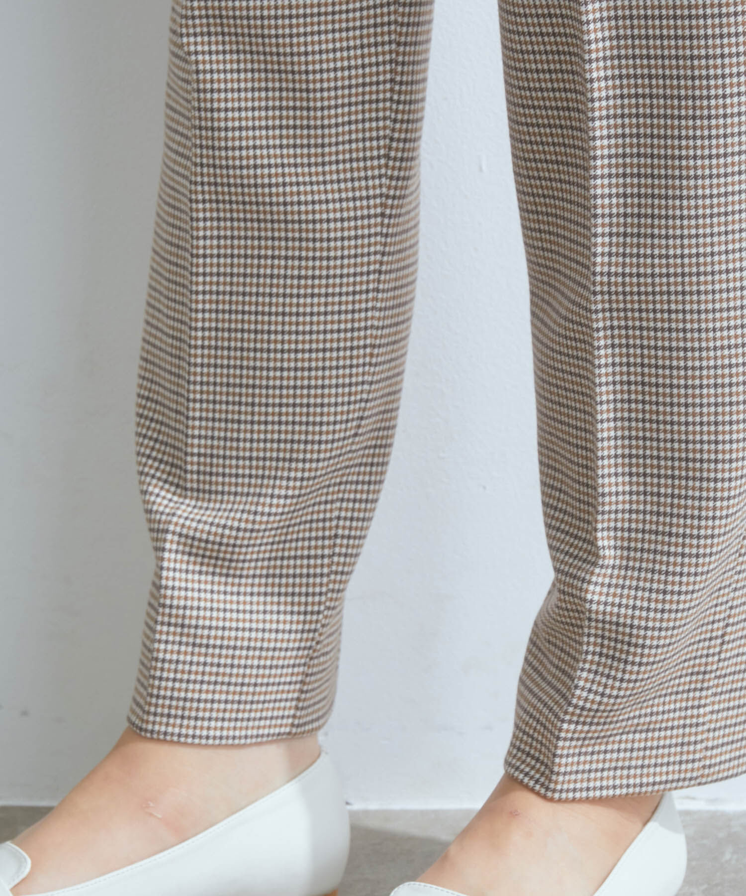 VIS「【EASY CARE】ウォッシャブルフラノツータックテーパードパンツ」|スラックス|