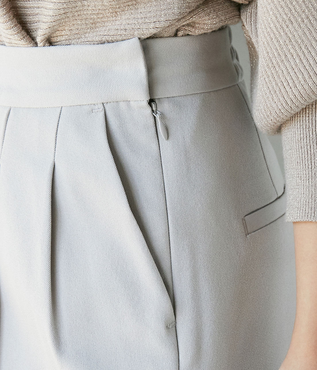 VIS「【EASY CARE】ウォッシャブルフラノツータックテーパードパンツ」|スラックス|