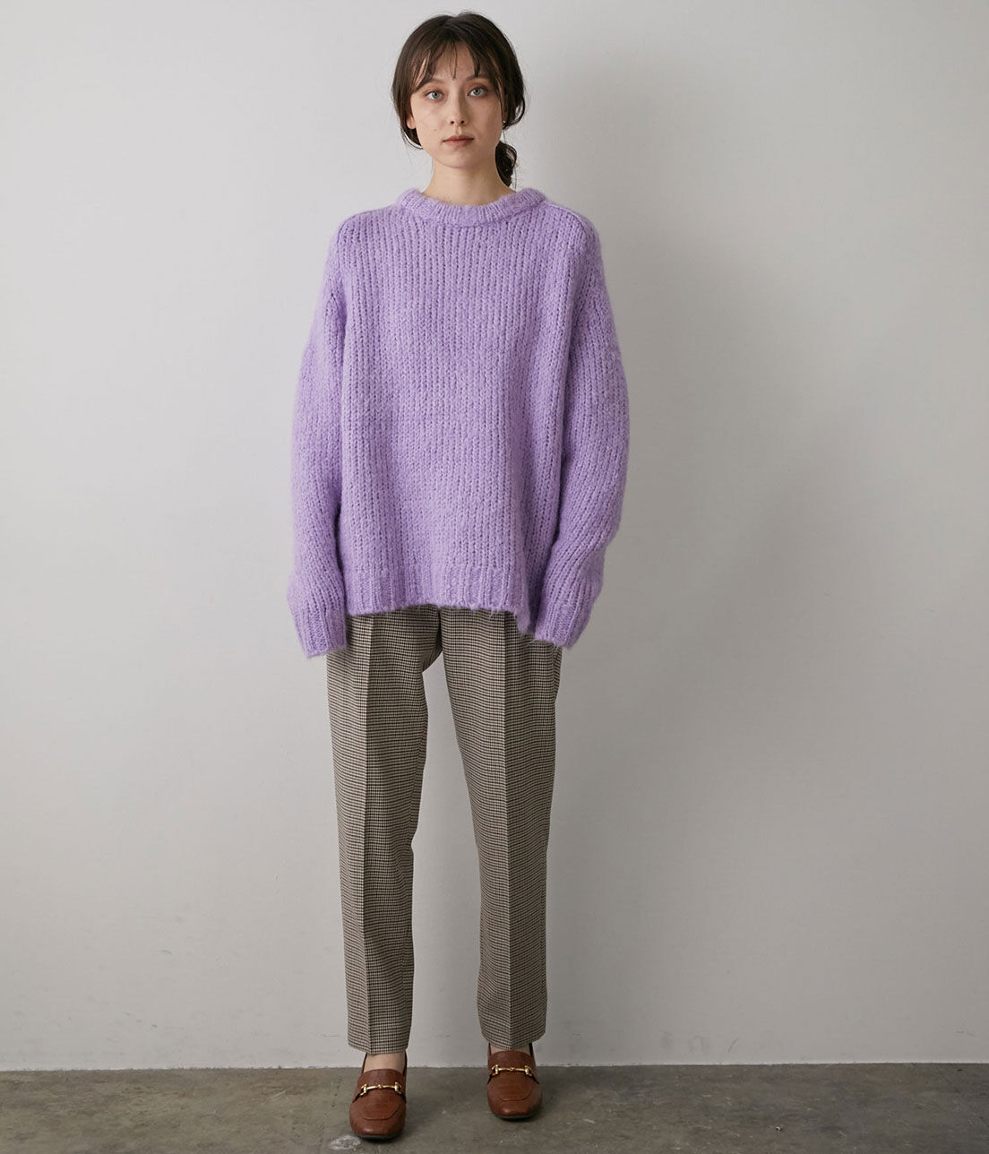 VIS「【EASY CARE】ウォッシャブルフラノツータックテーパードパンツ」|スラックス|