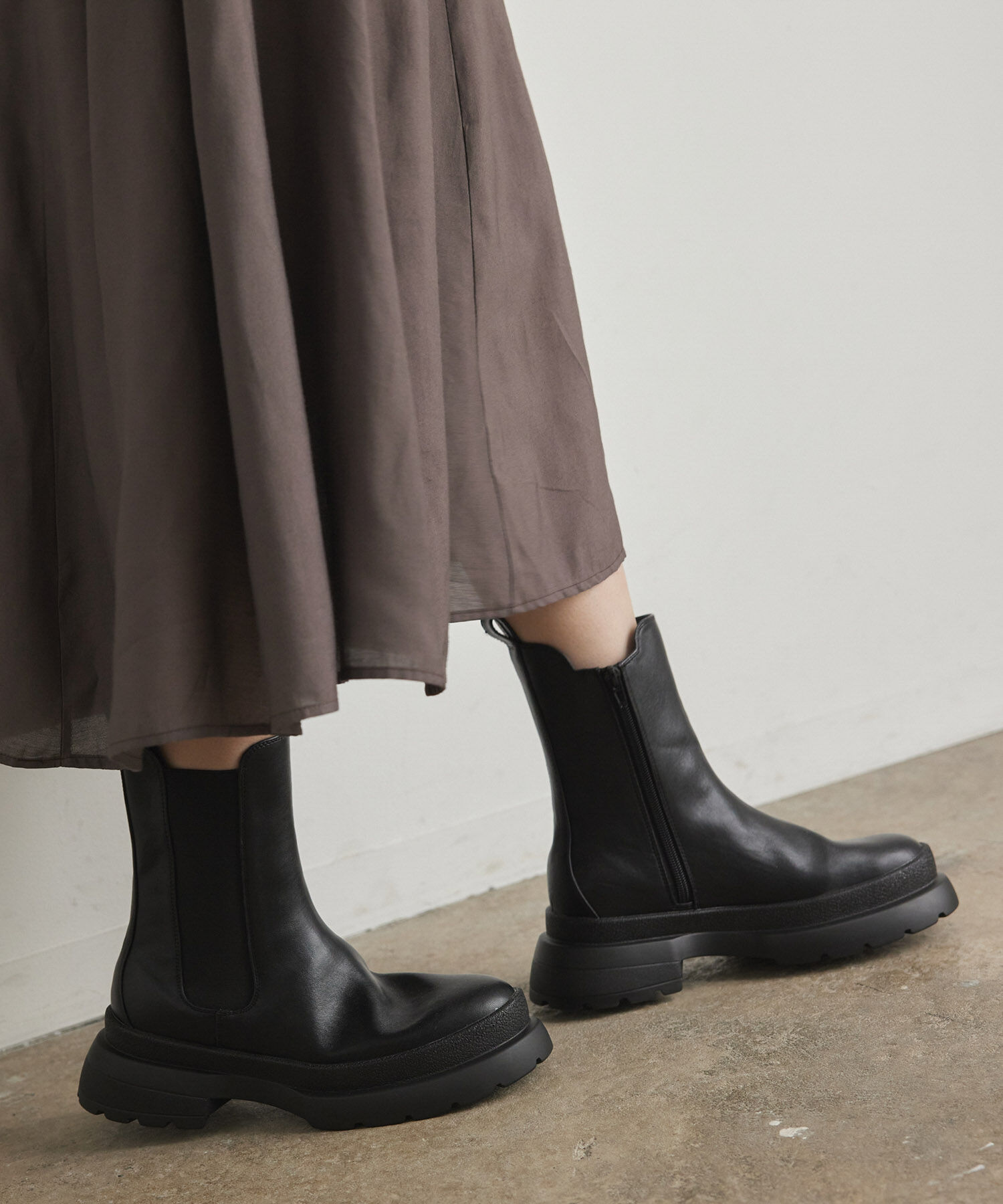 Juze「【新色追加】【軽量】やわらかな履き心地。トラックソールサイドゴアブーツ」|その他|