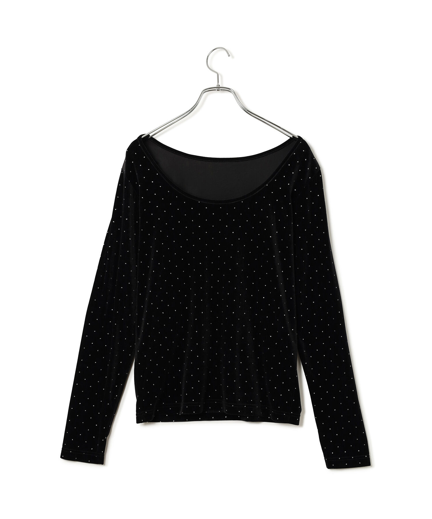 VIS「ラメプリントベロアロングスリーブTシャツ」|Tシャツ・カットソー|