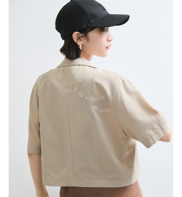 VIS「【Chocomoo】VIS別注バック刺繍クロップドハーフスリーブシャツ」|シャツ・ブラウス|