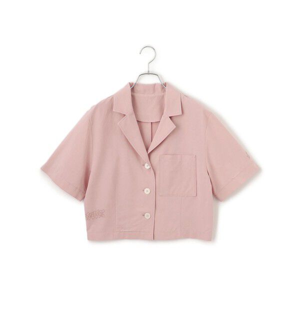 VIS「【Chocomoo】VIS別注バック刺繍クロップドハーフスリーブシャツ」|シャツ・ブラウス|