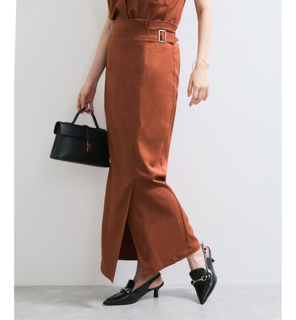 VIS「【WEB限定】【セットアップ対応】サイドベルトタイトスカート」|スカート|