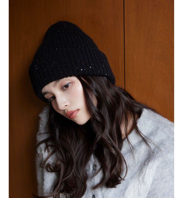 VIS「スパンコールラメニット帽」|ニット帽|
