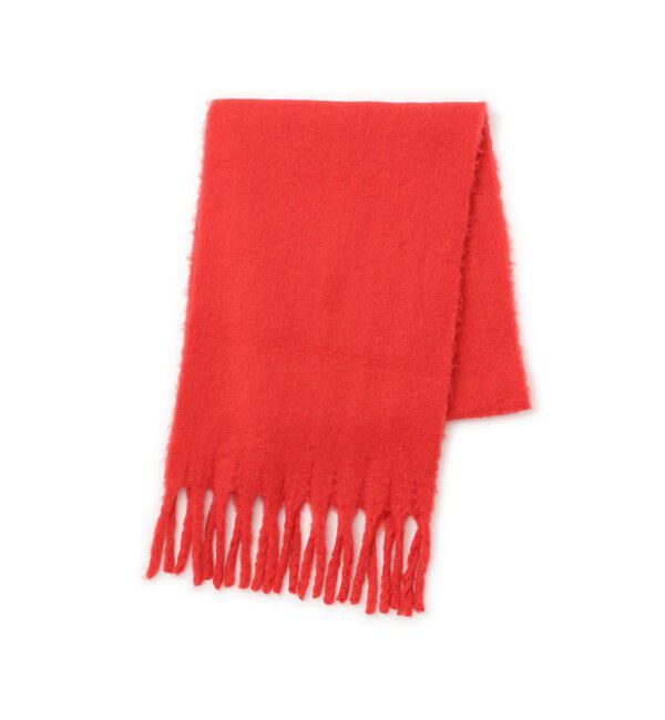 VIS「ふわふわフリンジマフラー/静電気防止」|マフラー|