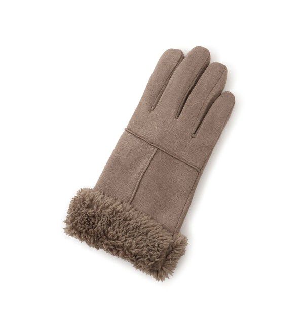 VIS「スマホタッチ刺繍付きムートングローブ」|手袋|