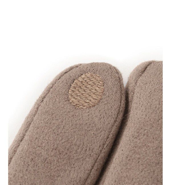 VIS「スマホタッチ刺繍付きムートングローブ」|手袋|