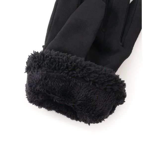 VIS「スマホタッチ刺繍付きムートングローブ」|手袋|