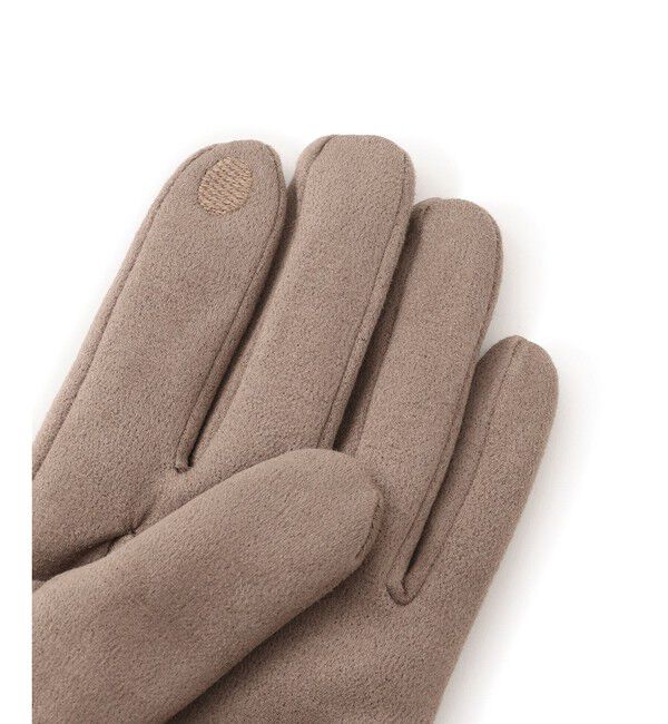 VIS「スマホタッチ刺繍付きムートングローブ」|手袋|