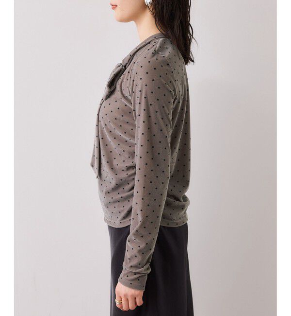 VIS「ベロアボウタイドットカットソー」|Tシャツ・カットソー|