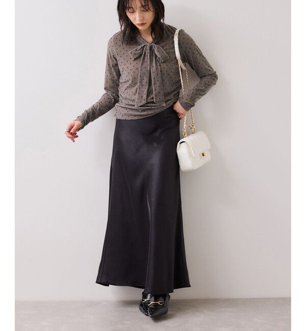 VIS「ベロアボウタイドットカットソー」|Tシャツ・カットソー|