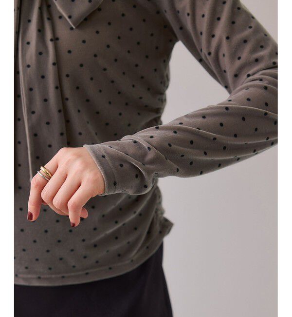 VIS「ベロアボウタイドットカットソー」|Tシャツ・カットソー|