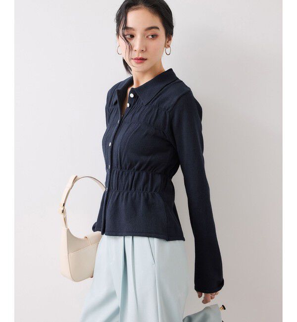 VIS「ギャザーニットカーデ」|カーディガン|