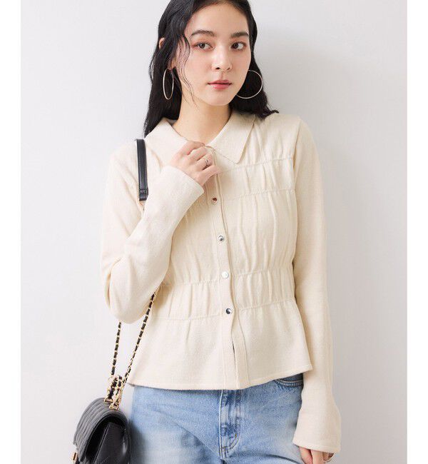 VIS「ギャザーニットカーデ」|カーディガン|