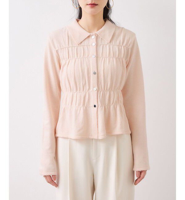 VIS「ギャザーニットカーデ」|カーディガン|