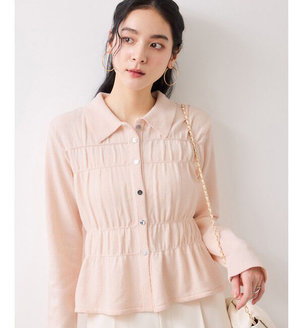 VIS「ギャザーニットカーデ」|カーディガン|