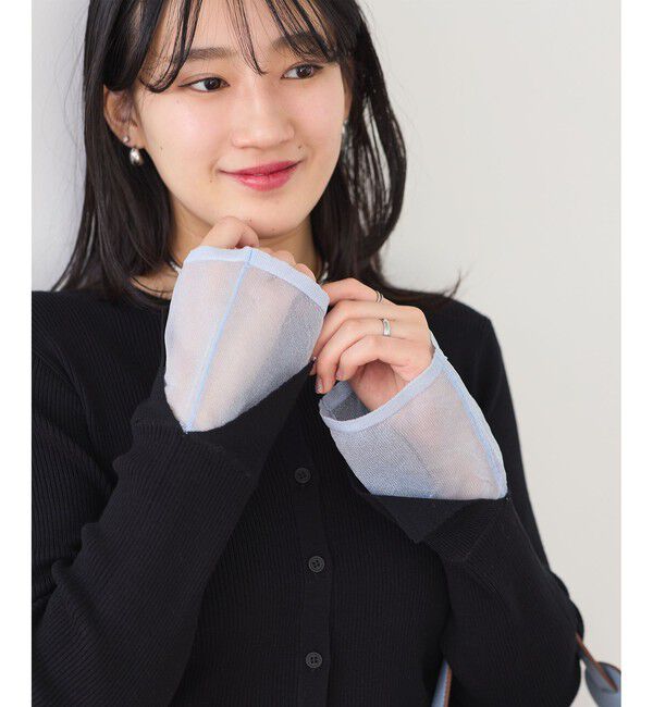 VIS「【WEB限定】袖フレア配色レイヤードカーディガン」|カーディガン|